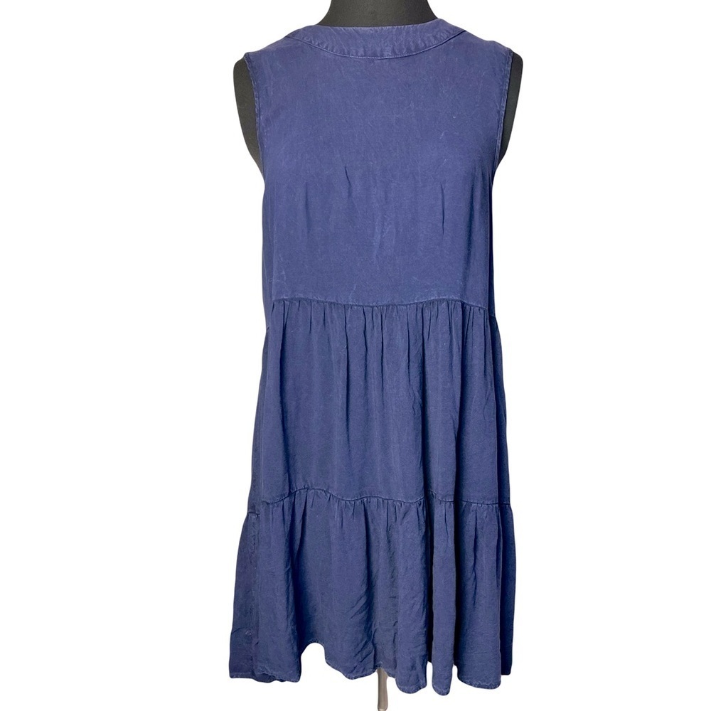 Altar’d State | Navy Blue Sleeveless Tiered Cut Out Mini Dress, Small